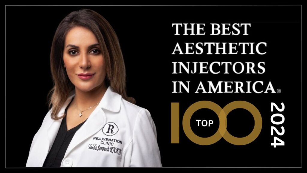 Nurse Yalda has been recognized as one of the Top 100 Best Aesthetic Injectors in America since 2022.